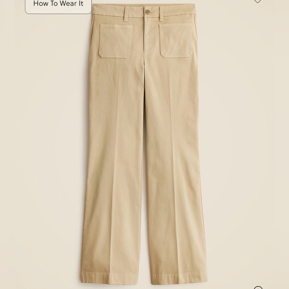 Charley kickout cropped pant in chino Size 33